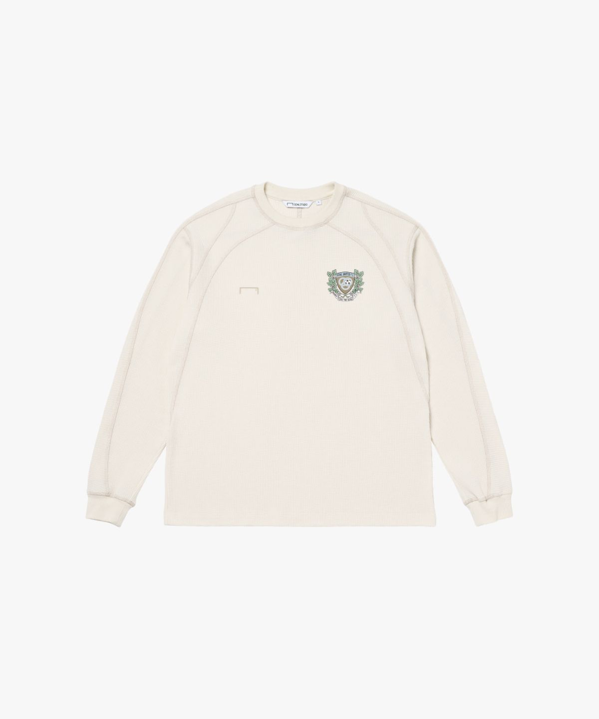 골스튜디오(GOALSTUDIO) WAFFLE LONG SLEEVE TEE-CREAM