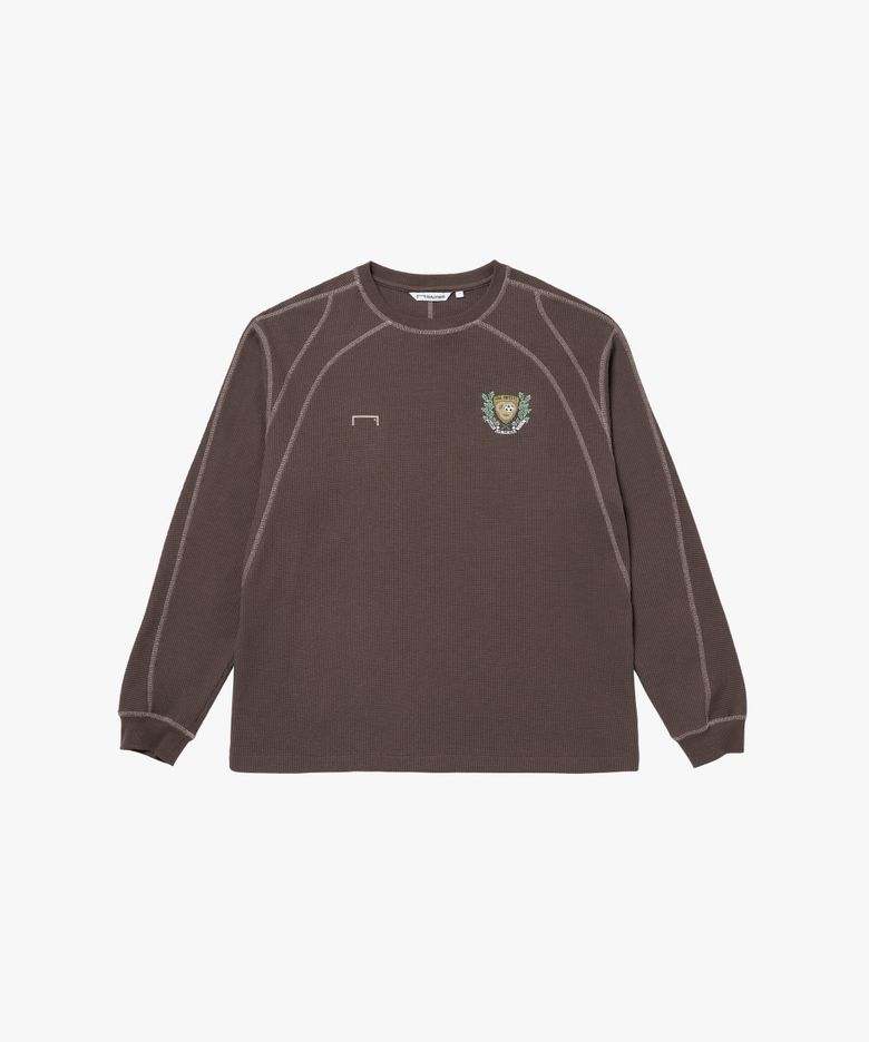 WAFFLE LONG SLEEVE TEE-INDIE PURPLE