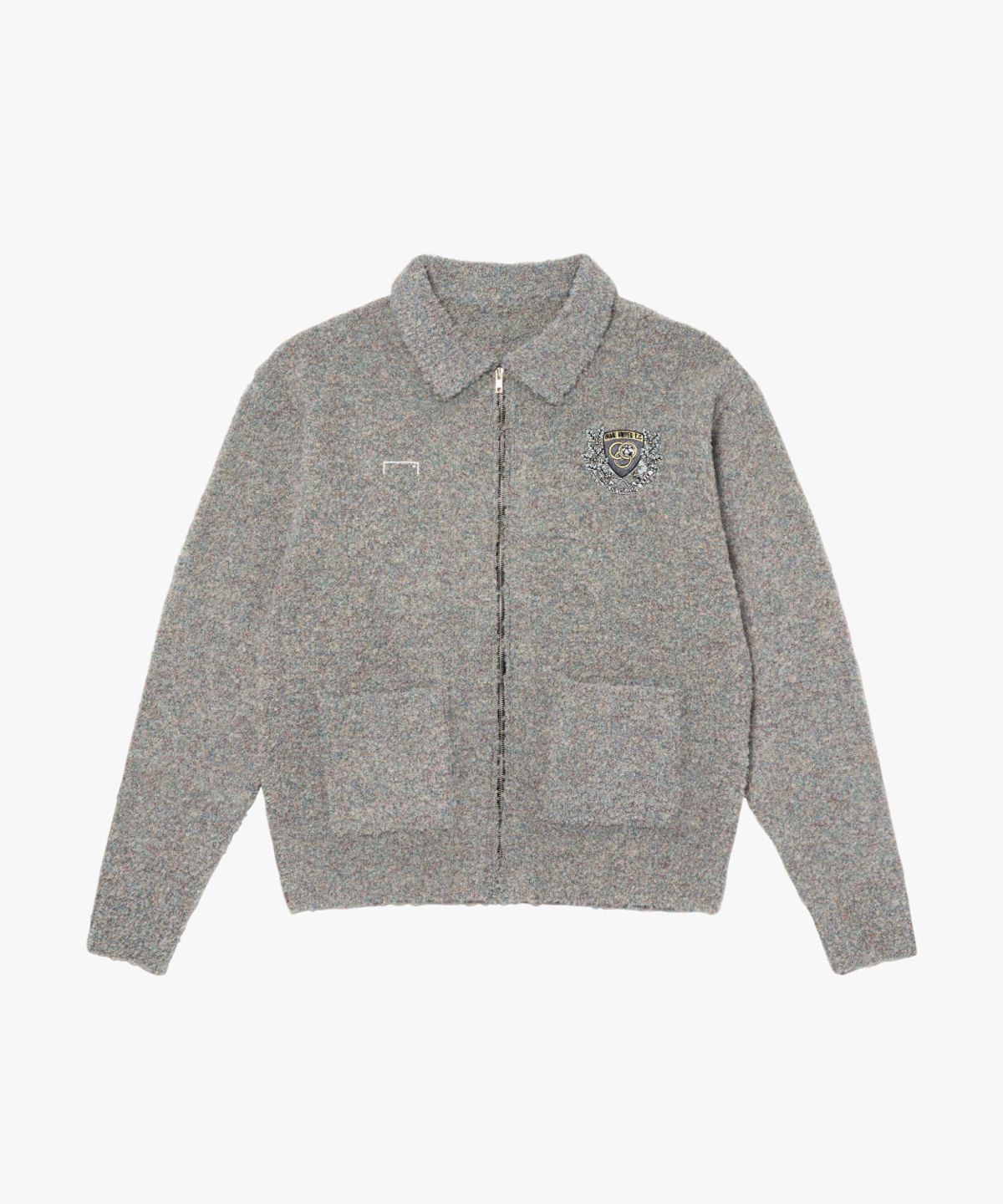 골스튜디오(GOALSTUDIO) EMBLEM FULL ZIP-UP CARDIGAN-MINT