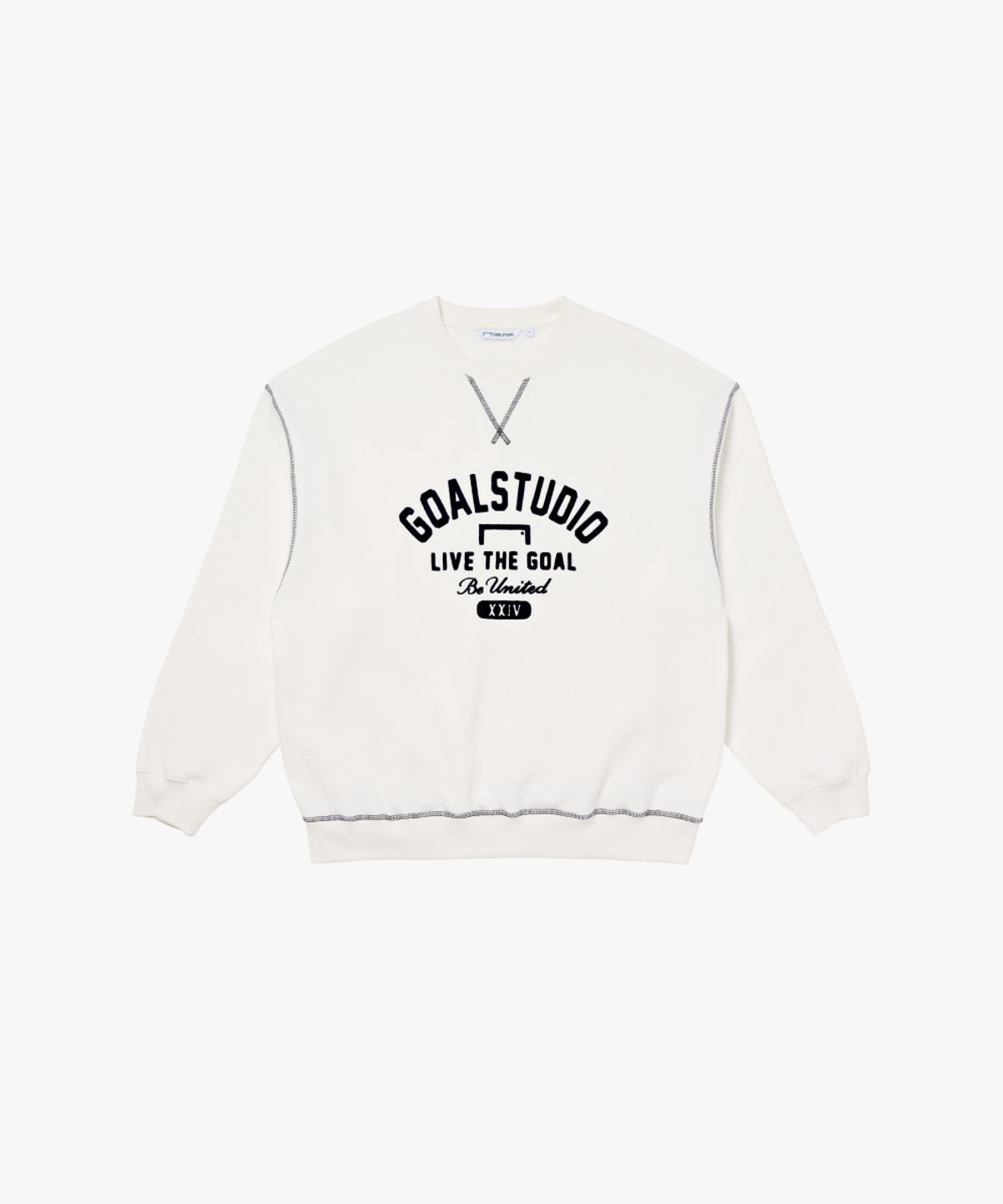 골스튜디오(GOALSTUDIO) VARSITY BRUSHED SWEAT-OFF WHITE