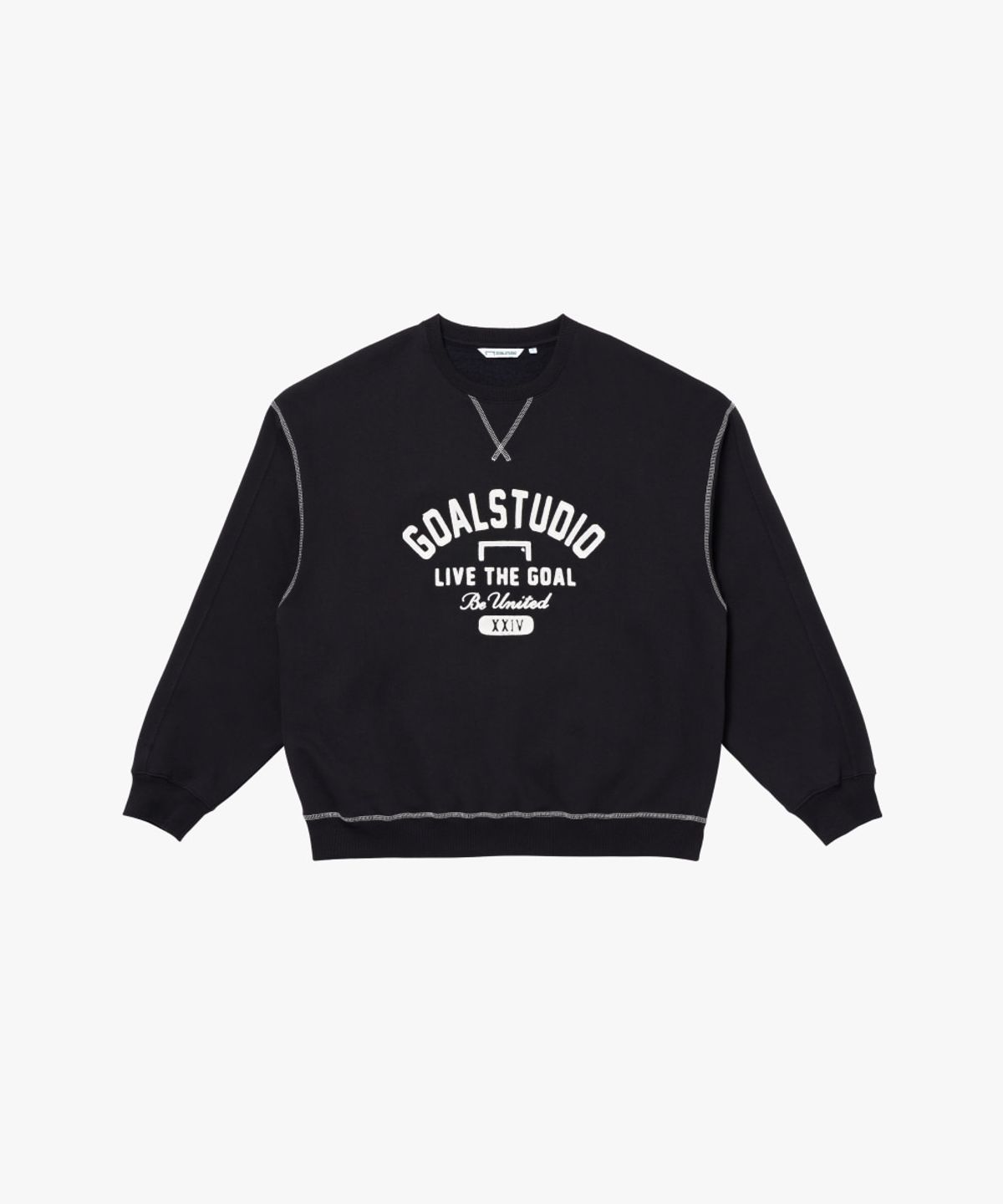골스튜디오(GOALSTUDIO) VARSITY BRUSHED SWEAT-NAVY