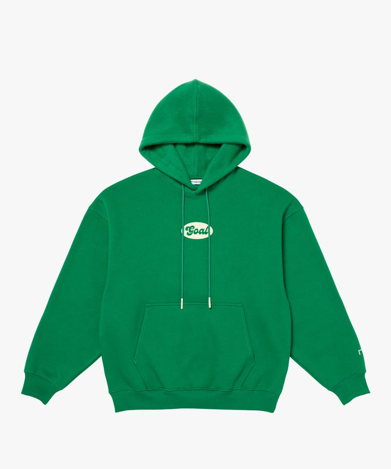 VARSITY BRUSHED HOODIE-GREEN