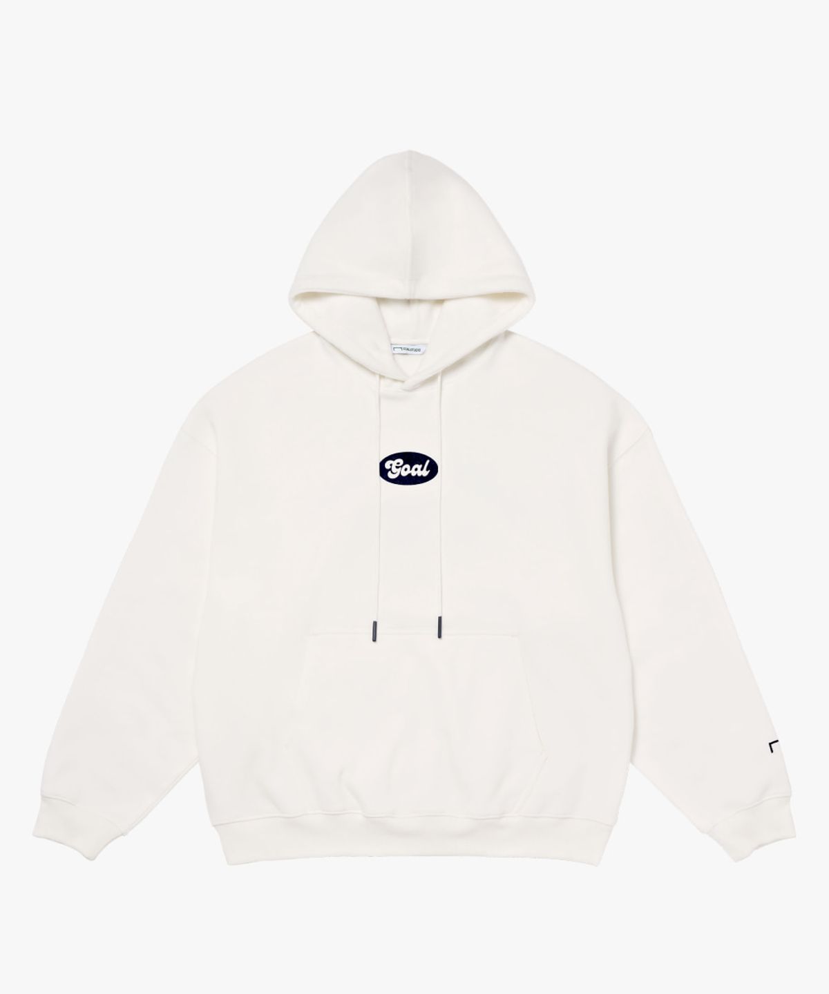 골스튜디오(GOALSTUDIO) VARSITY BRUSHED HOODIE-OFF WHITE