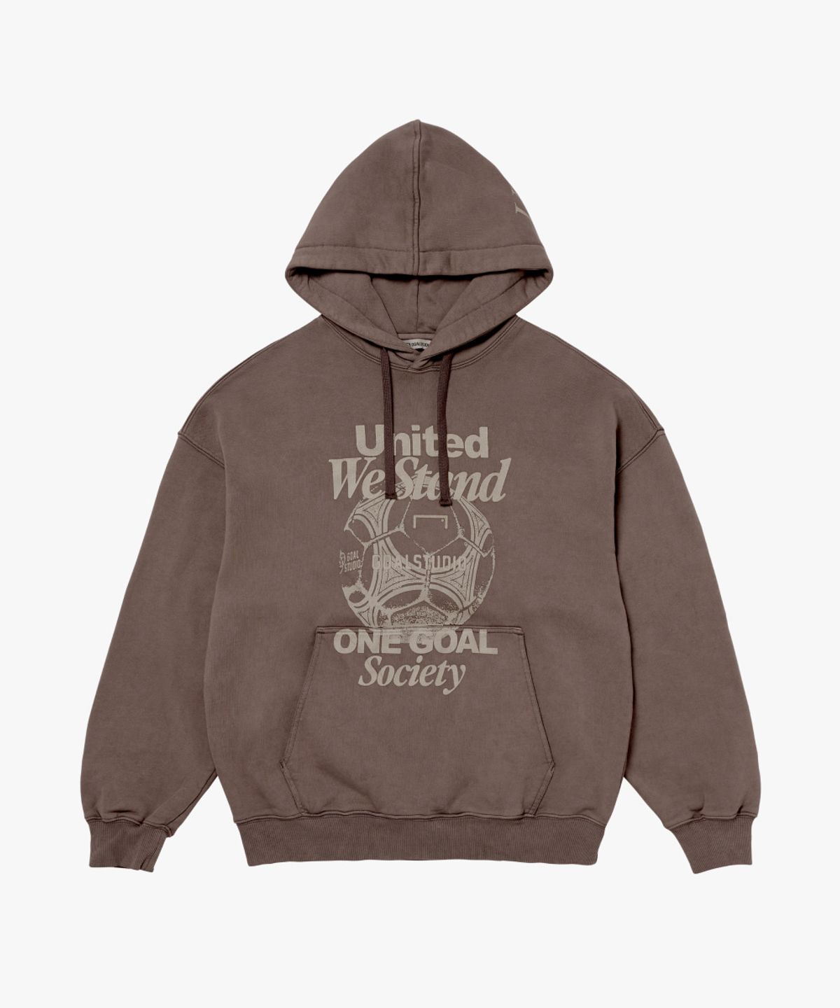 골스튜디오(GOALSTUDIO) RETRO PIGMENT HOODIE-DARK BROWN