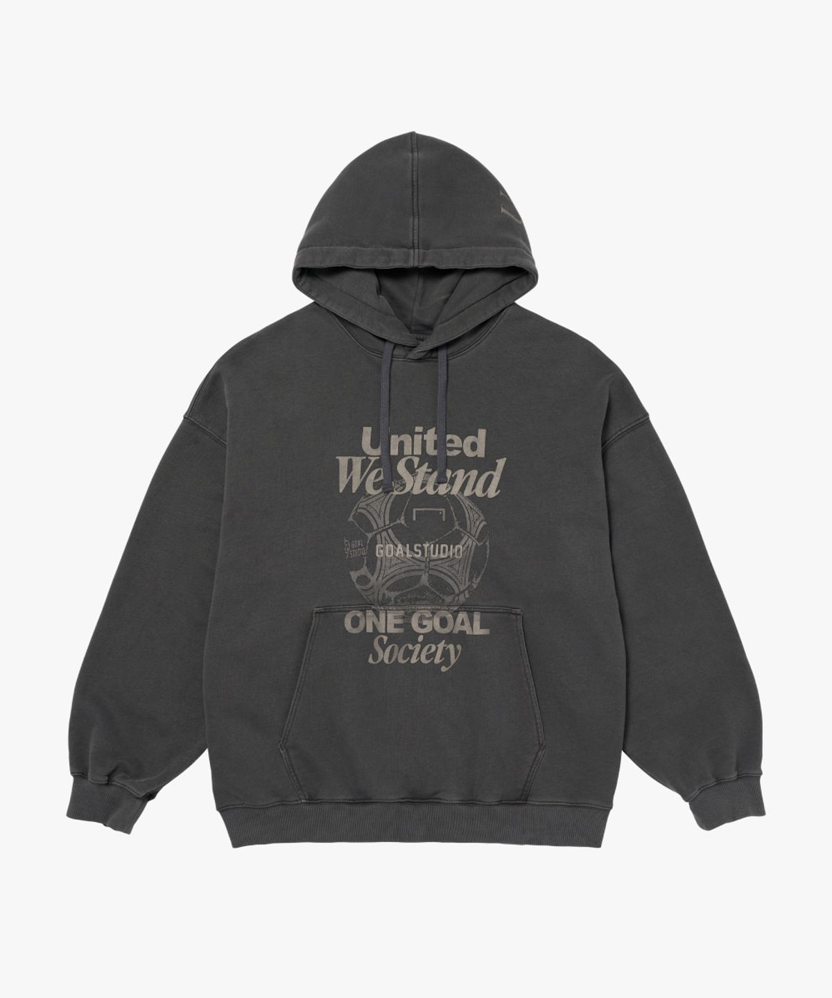 골스튜디오(GOALSTUDIO) RETRO PIGMENT HOODIE-CHARCOAL