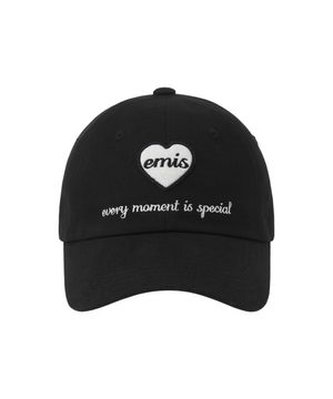 HEART WAPPEN BALL CAP-BLACK