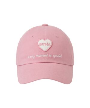 HEART WAPPEN BALL CAP-PINK