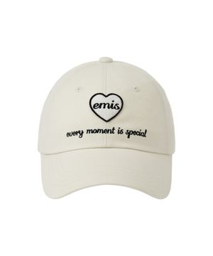 HEART WAPPEN BALL CAP-CREAM