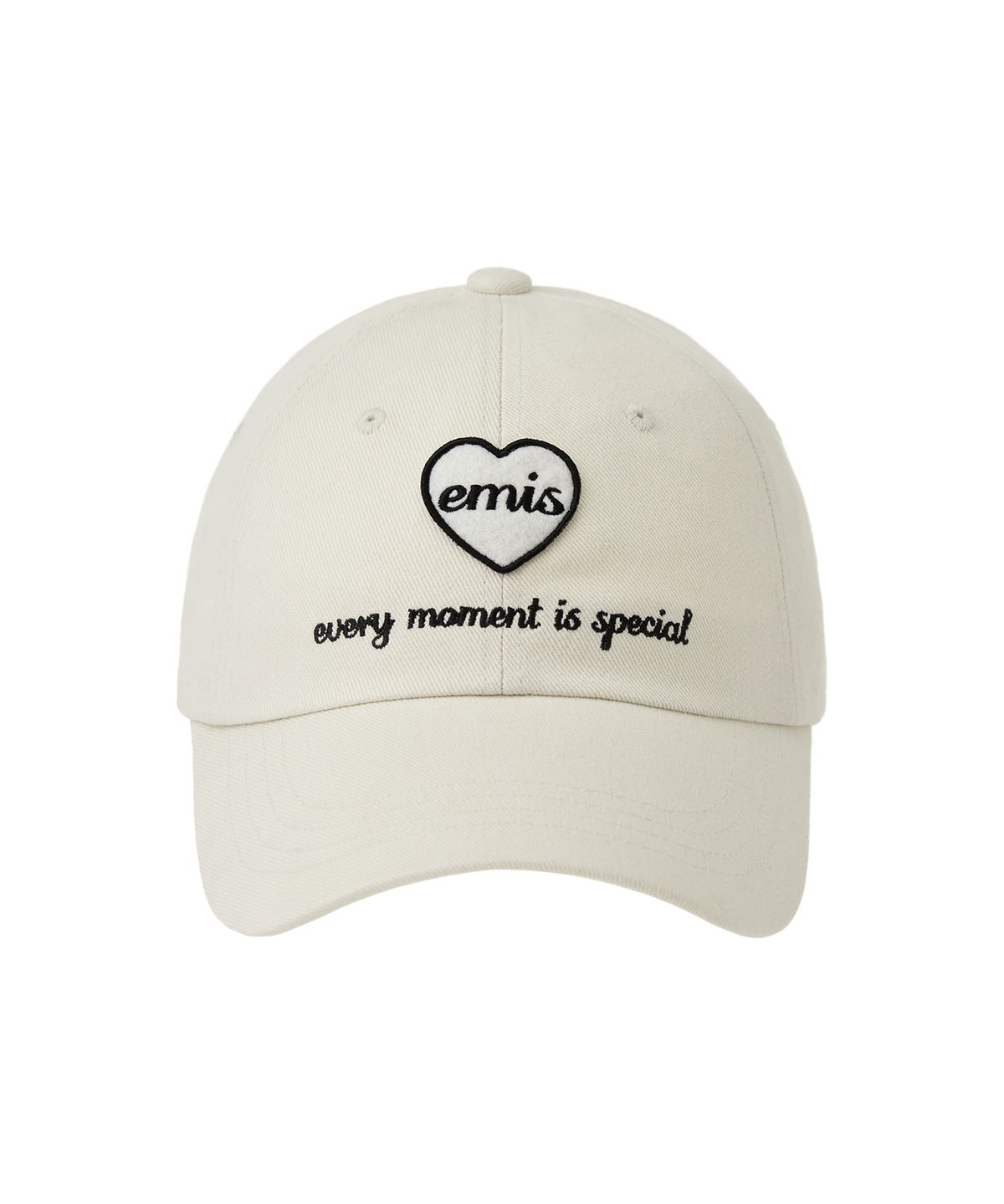 이미스(EMIS) HEART WAPPEN BALL CAP-CREAM