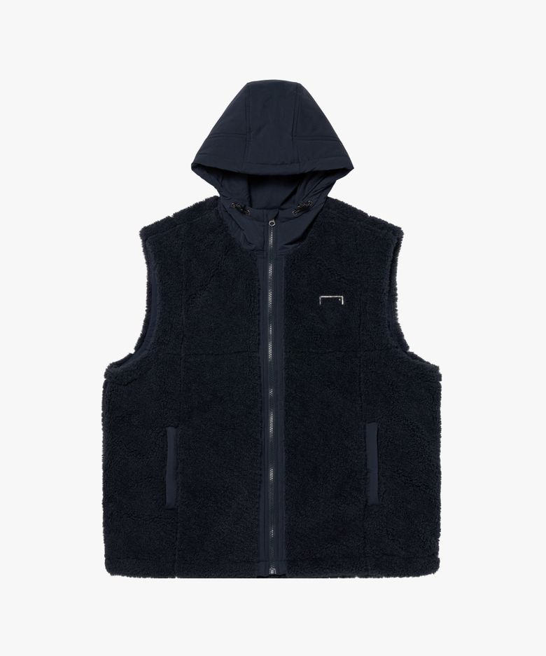 STADIUM STITCH FLEECE VEST-DARK NAVY