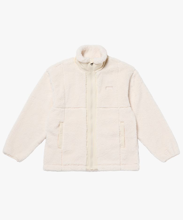 STADIUM STITCH FLEECE JACKET-CREAM