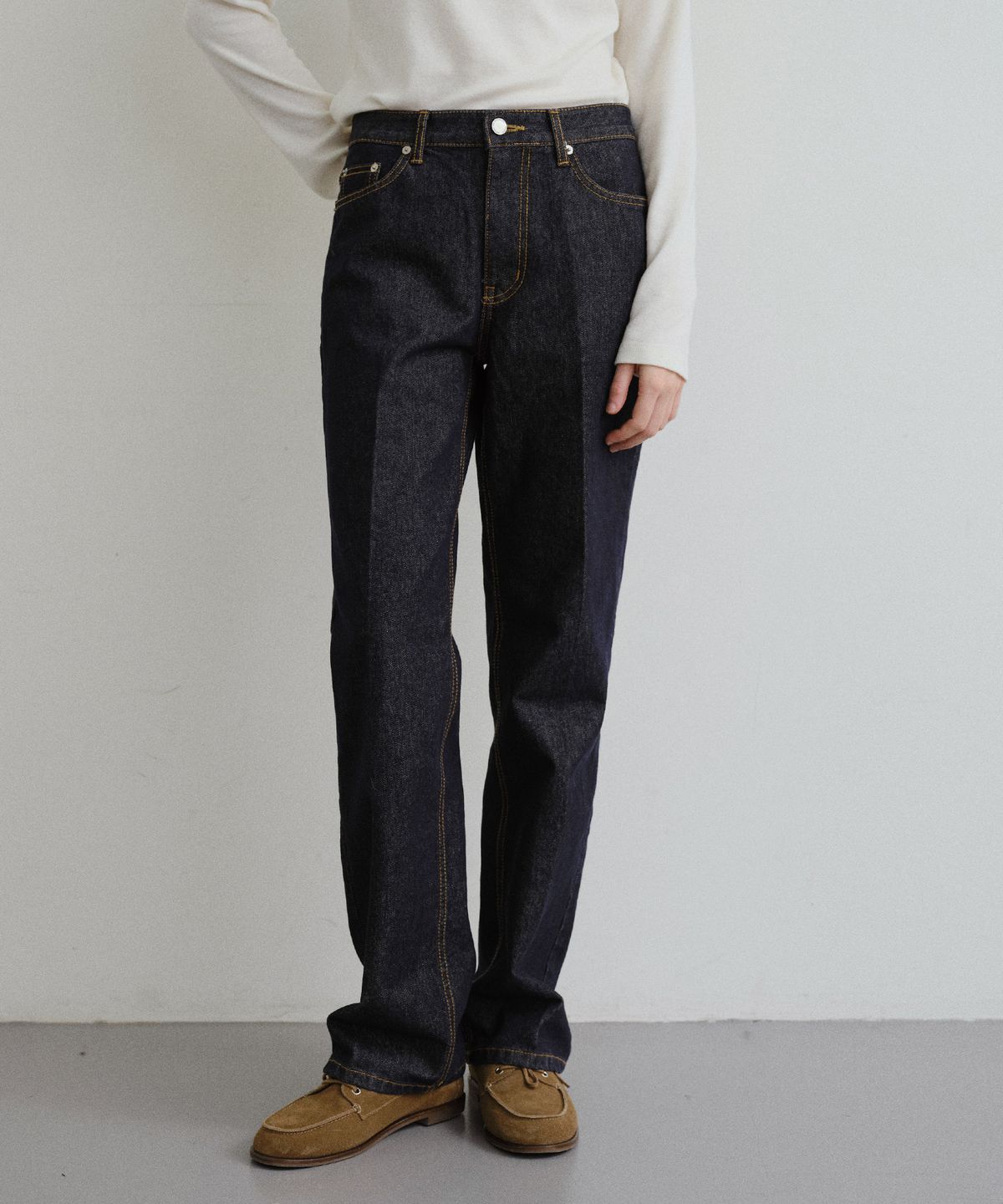 유라고(URAGO) Nonfade straight denim pants