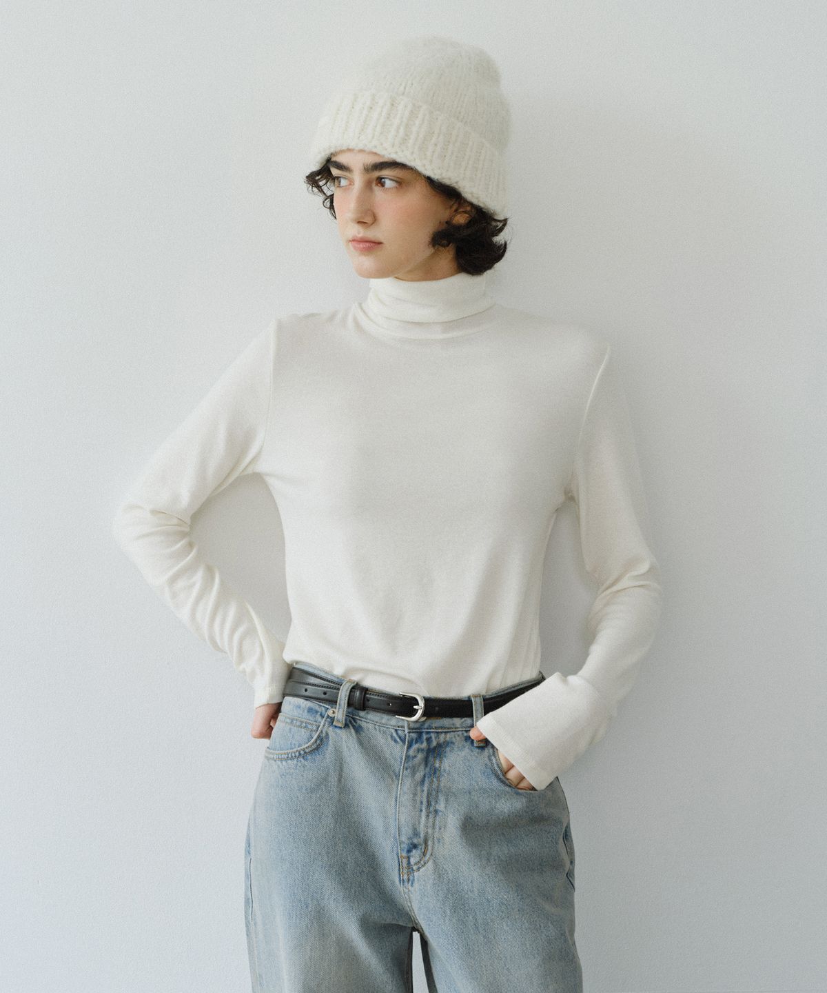 유라고(URAGO) Wool tencel polar t-shirt