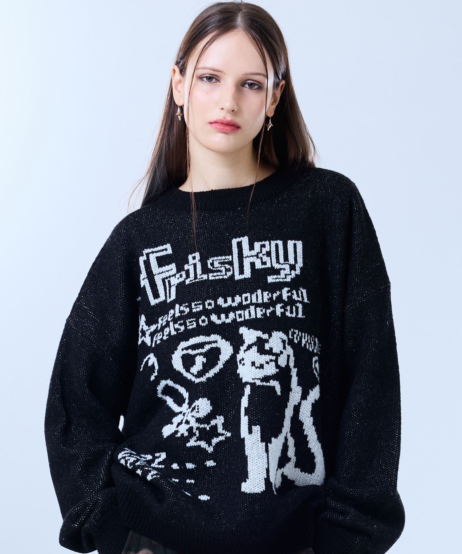 MUSINSA公式 | LUV IS TRUE FS NYANG-I KNIT(BLACK)