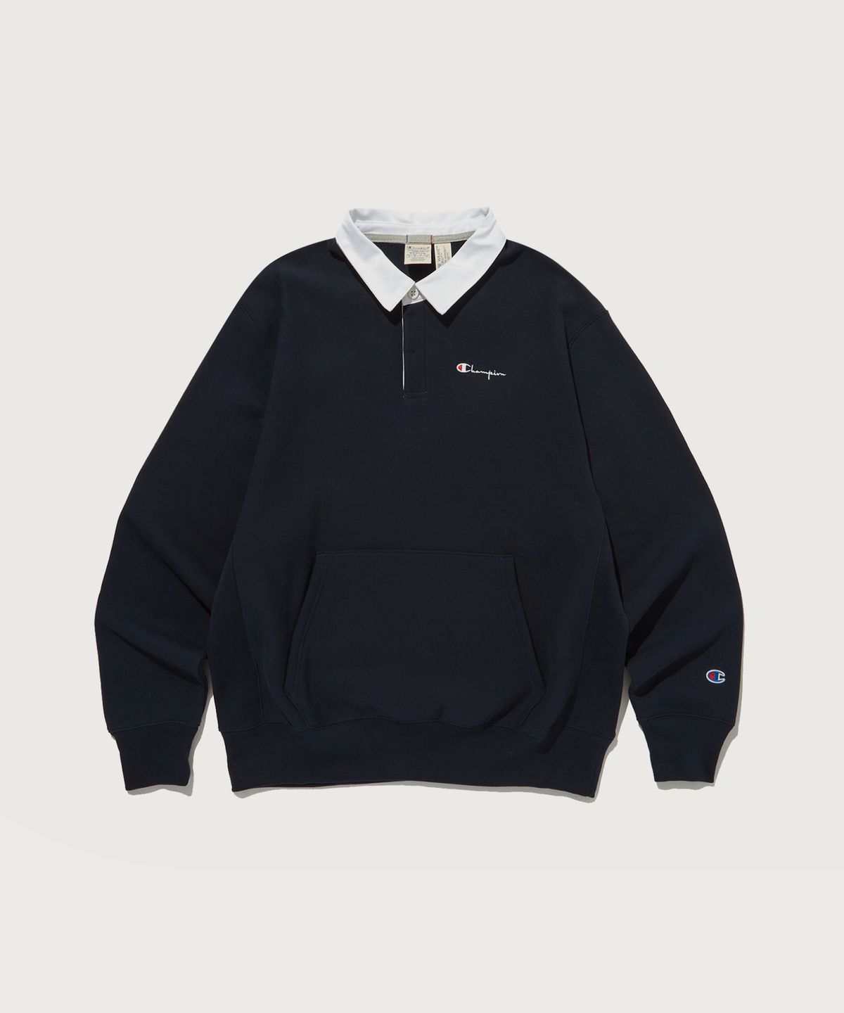 챔피온(CHAMPION) 리버스위브 럭비 스웨트셔츠 Normal Navy