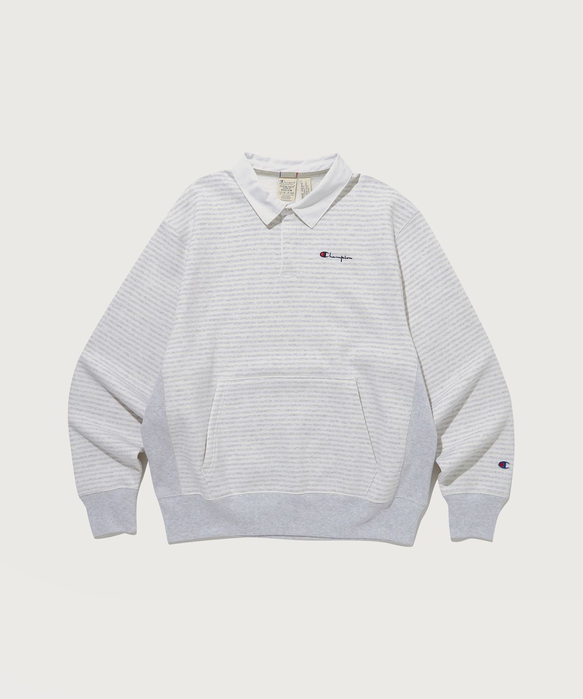 챔피온(CHAMPION) 리버스위브 럭비 스웨트셔츠 Light Grey