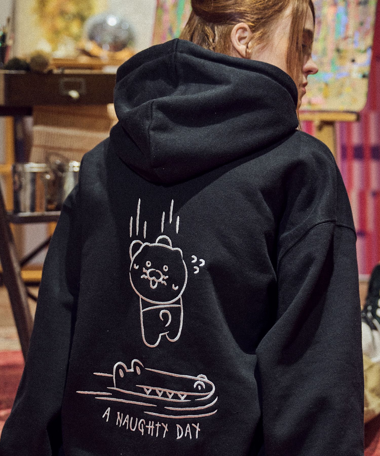 【CPGN STUDIO】I am NOT Embroidery Hood MUSINSA | CPGN STUDIO [CPGN x Kakao Friends] Noti Day Hoodie