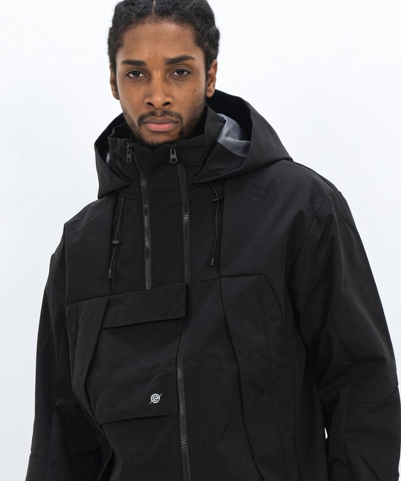 3 Layer Hard Shell Mid-Jacket - BLACK