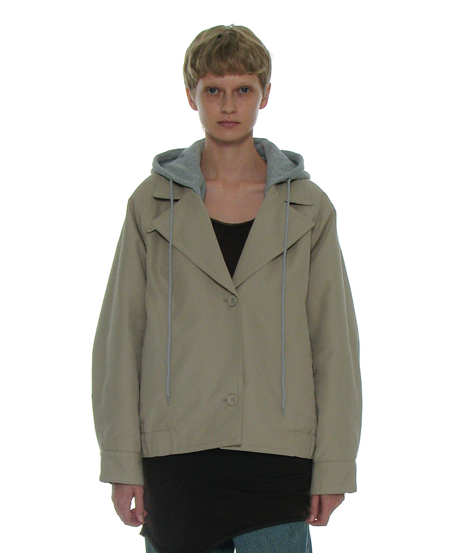 ★PARTIMENTO★ 3M Thinsulate 2WAY Hoodie Bomber Jacket Khaki MUSINSA | PARTIMENTO WOMEN 3M Thinsulate 2WAY Hoodie Bomber