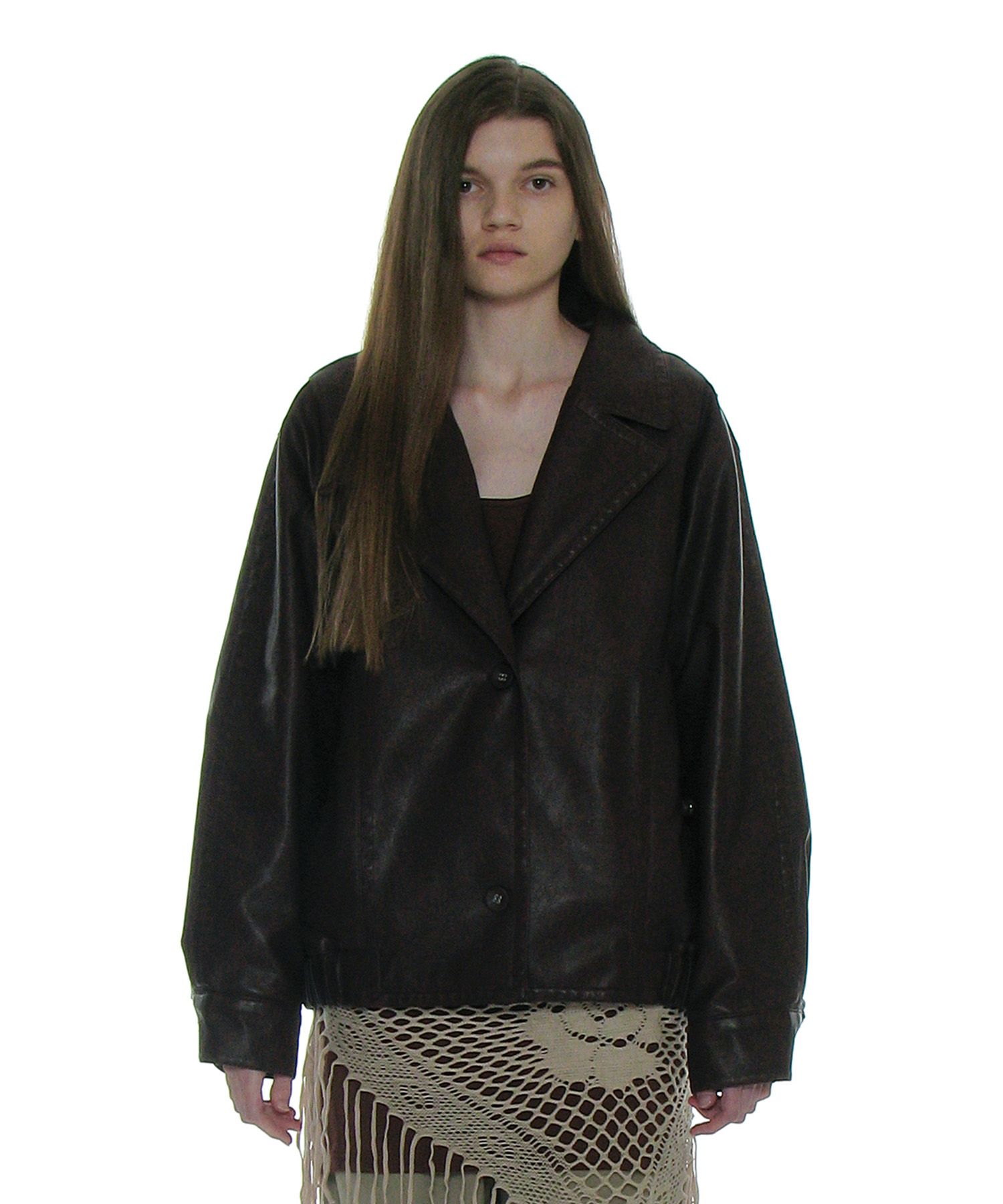 MUSINSA | PARTIMENTO WOMEN 3M Thinsulate 2WAY Leather Hoodie