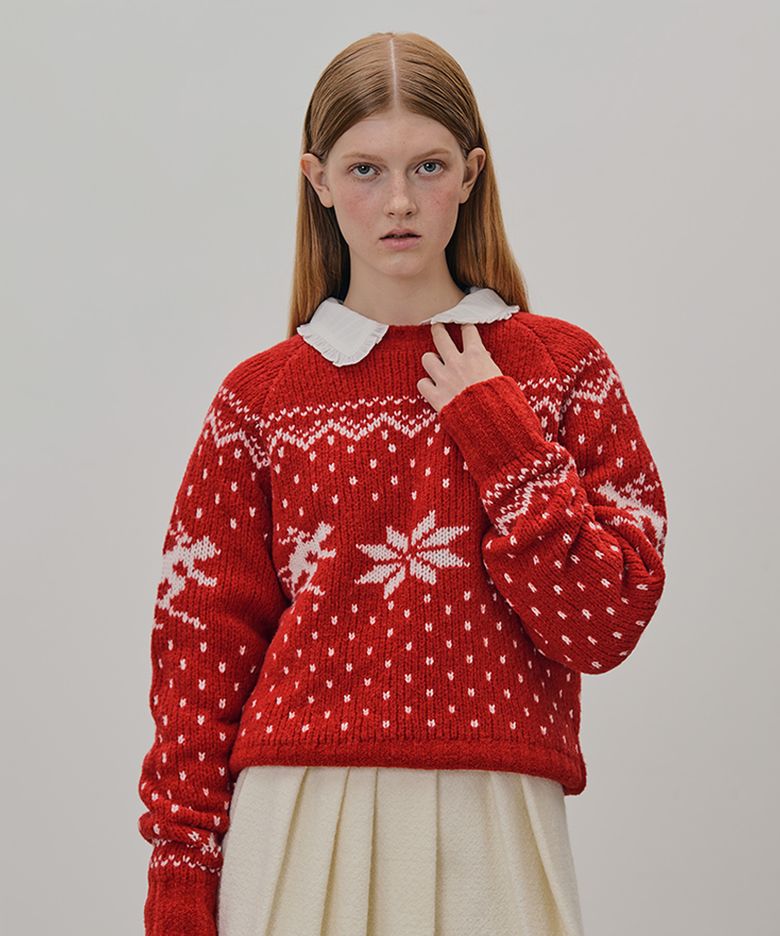 [브랜드위크 20%쿠폰] WINTER SKI KNIT RED