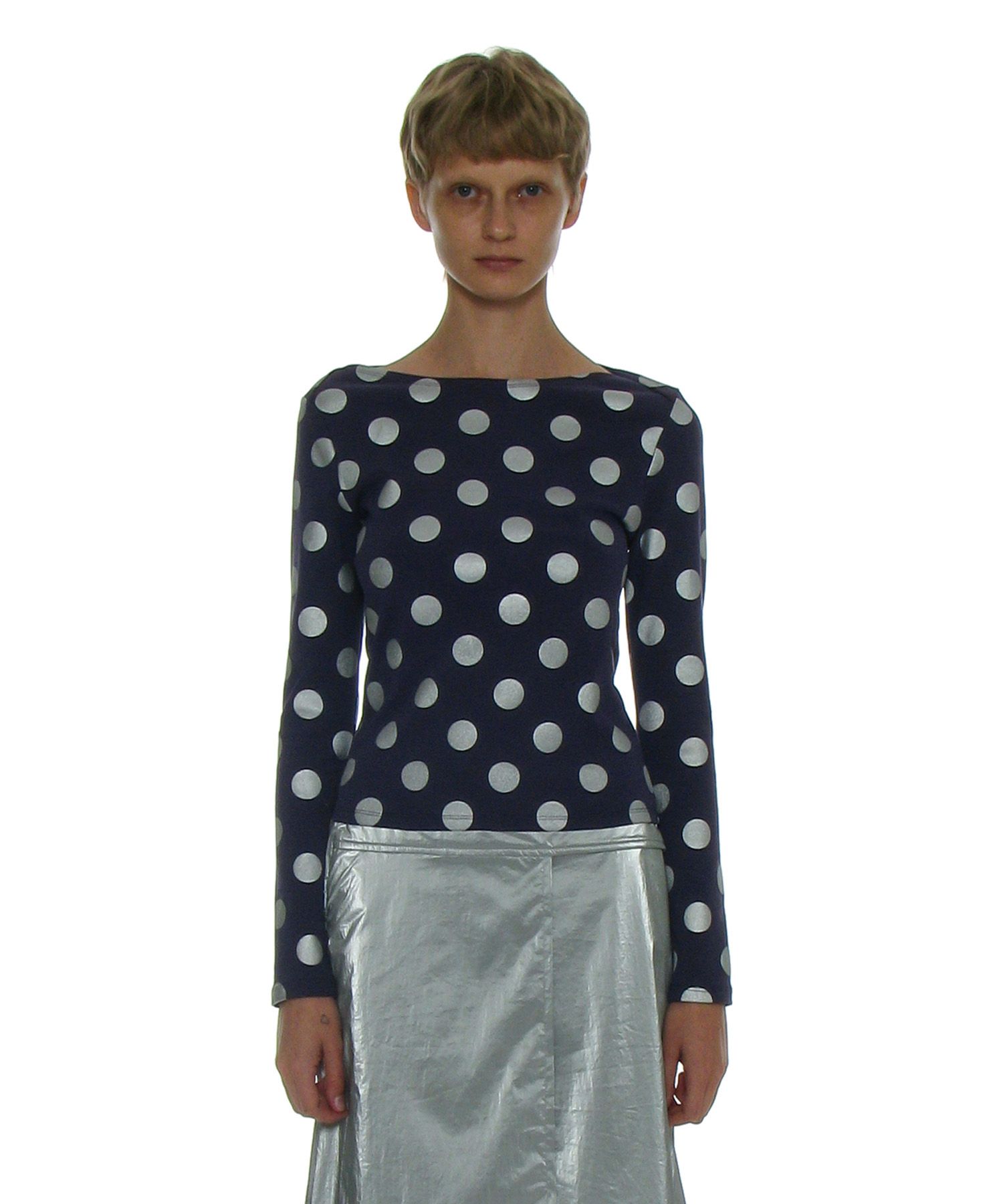 【PARTIMENTO】 DOT STRIPE ALL-OVER PRINTED LONG SLEEVE TEE MUSINSA | PARTIMENTO WOMEN Dot Stripe Allover Printed Long