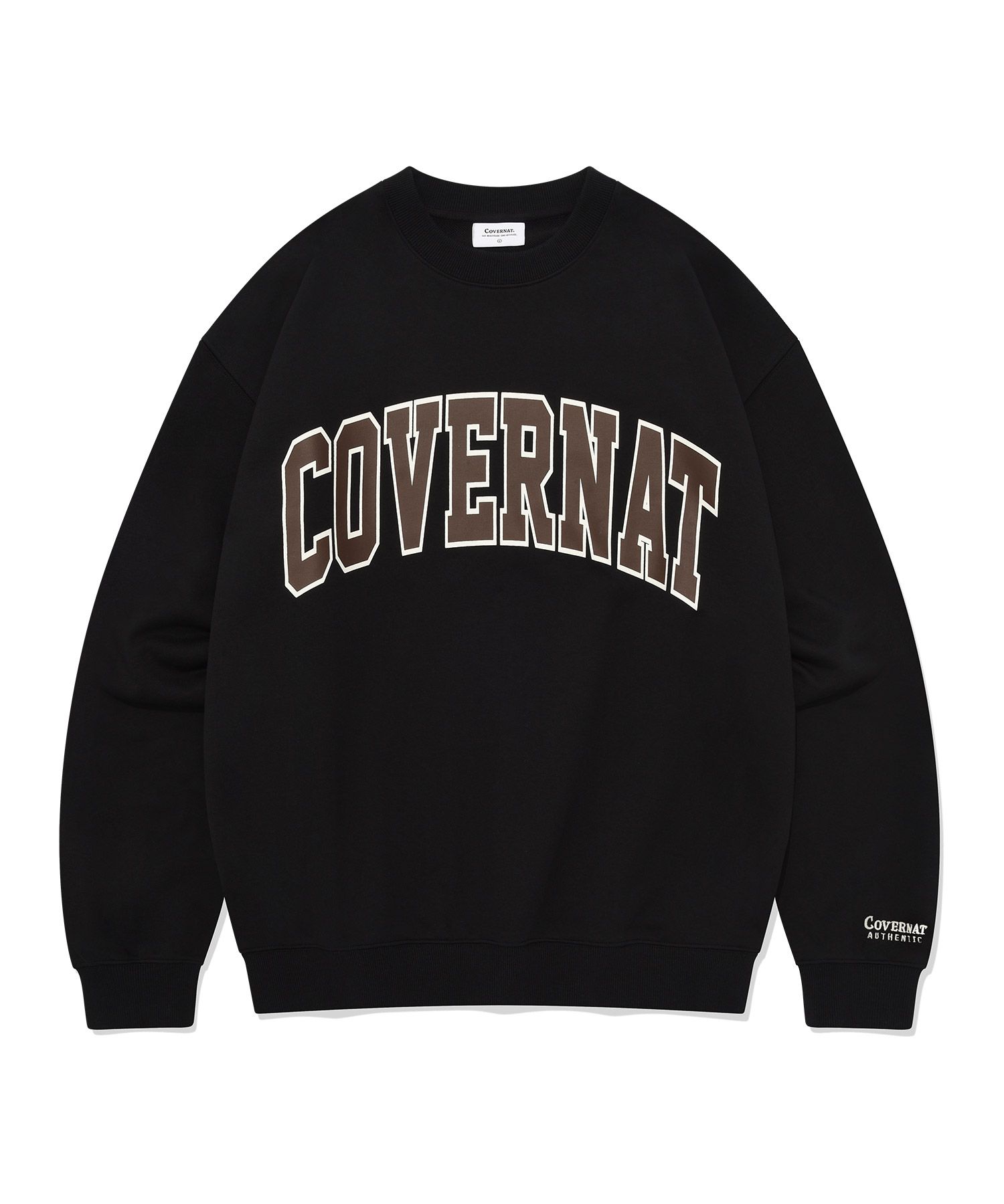 スウェット・トレーナー COVERNAT Arch Logo Drop Fit Man to Man Black MUSINSA | COVERNAT Arch Logo Drop Fit Man to Man Black