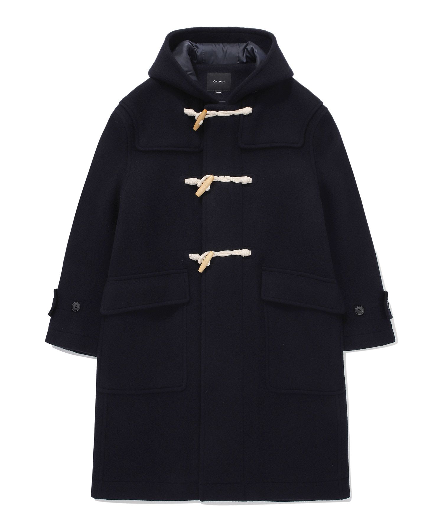 [COVERNAT]★WOO DUFFLE COAT Covernat Unisex Wool Half Duffle Coat Black | Coats for