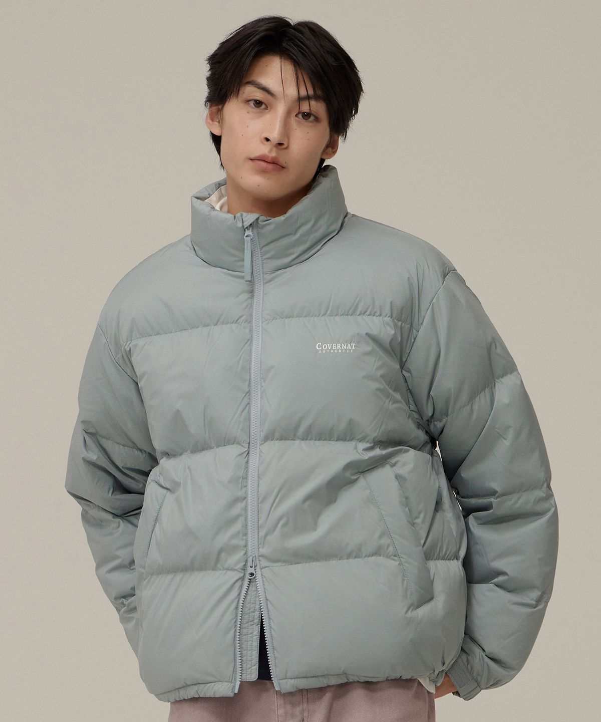 커버낫(COVERNAT) 24FW RDS 씨빅 오리진 숏 푸퍼 스카이블루