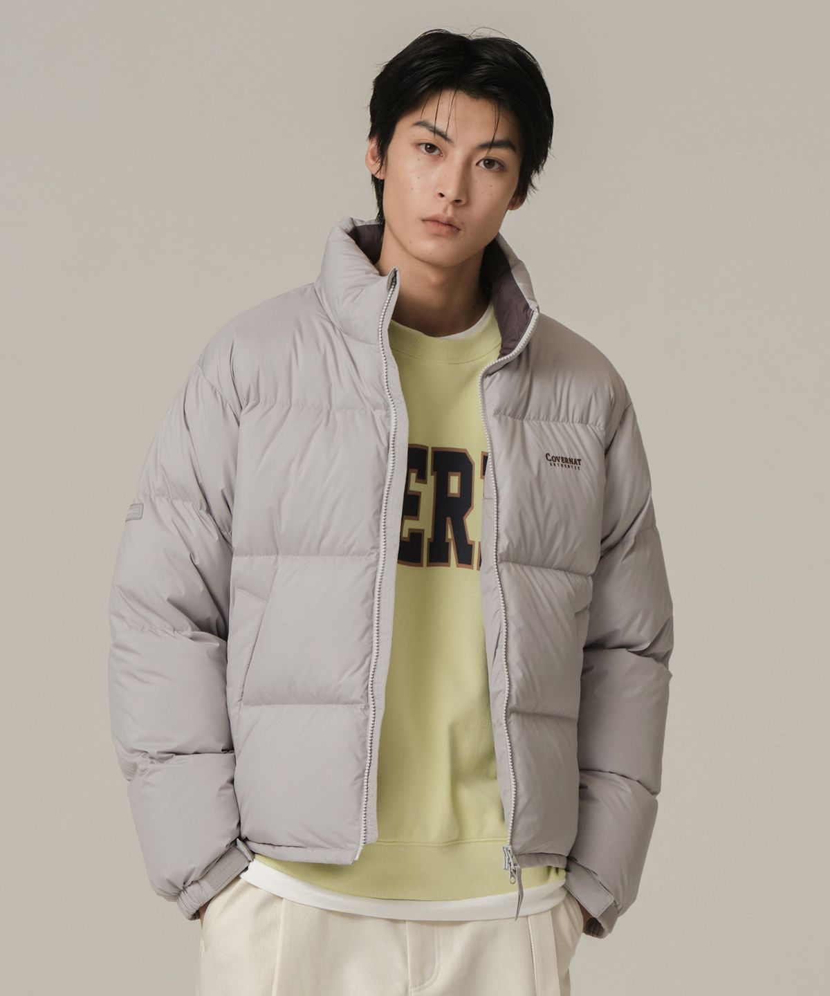 커버낫(COVERNAT) 24FW RDS 씨빅 오리진 숏 푸퍼 라이트 그레이