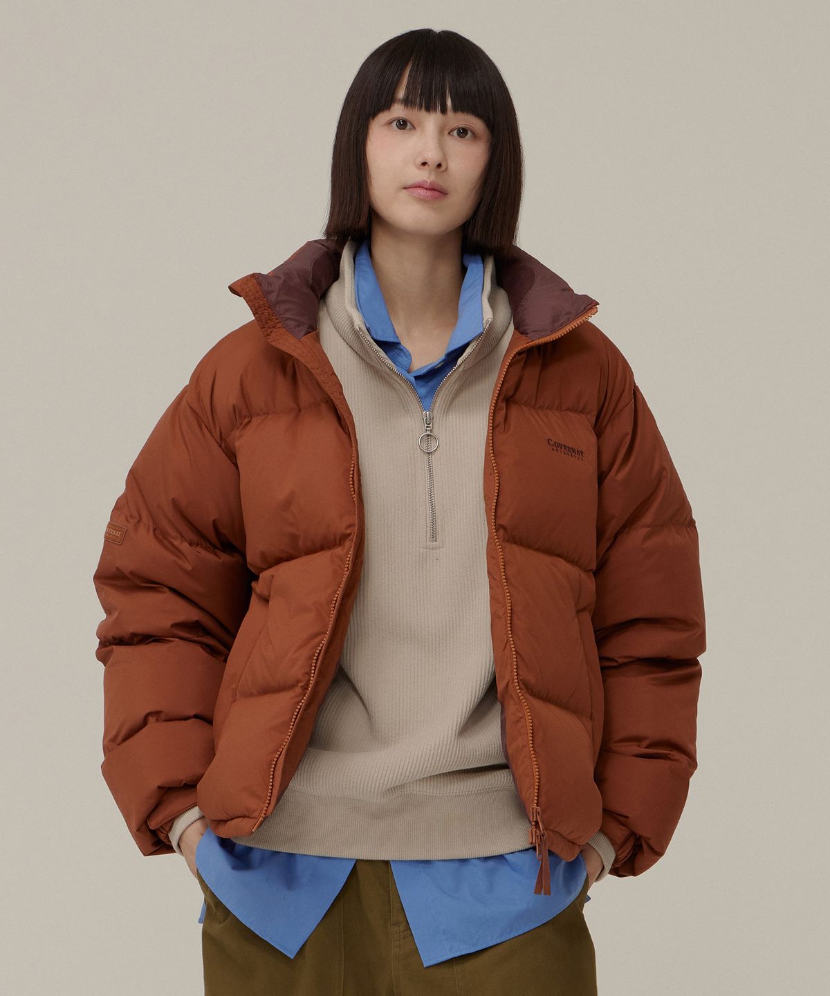 커버낫(COVERNAT) 24FW RDS 씨빅 오리진 숏 푸퍼 브릭