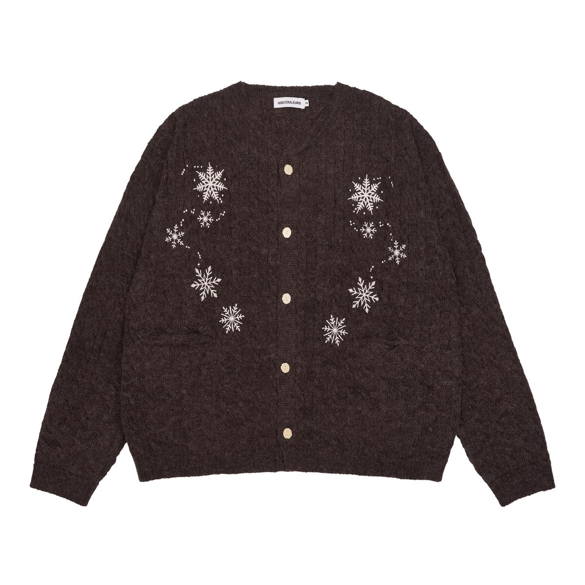 노쿨러스(NOSCOULEURS) SNOW BLOSSOM CARDIGAN BROWN