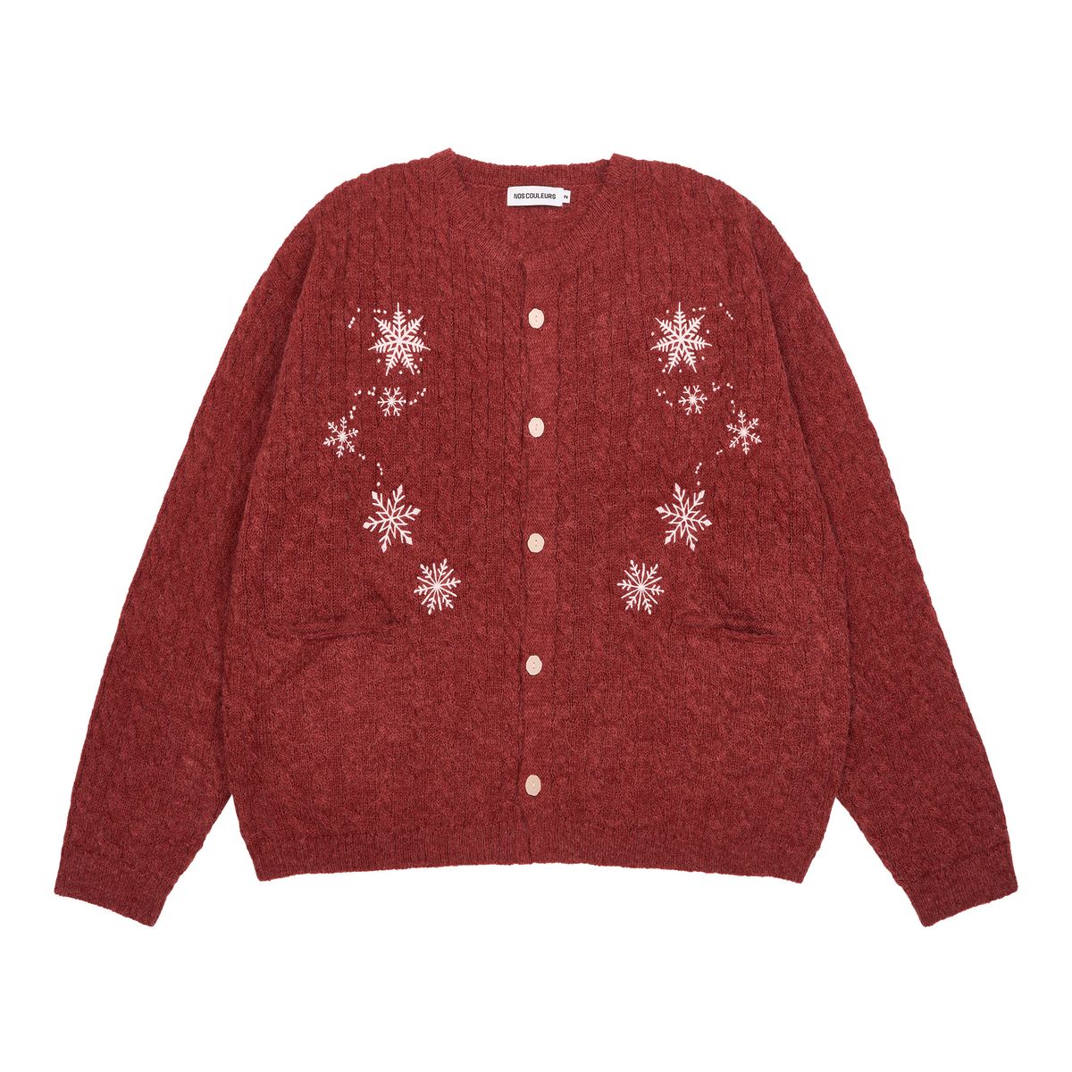 노쿨러스(NOSCOULEURS) SNOW BLOSSOM CARDIGAN RED