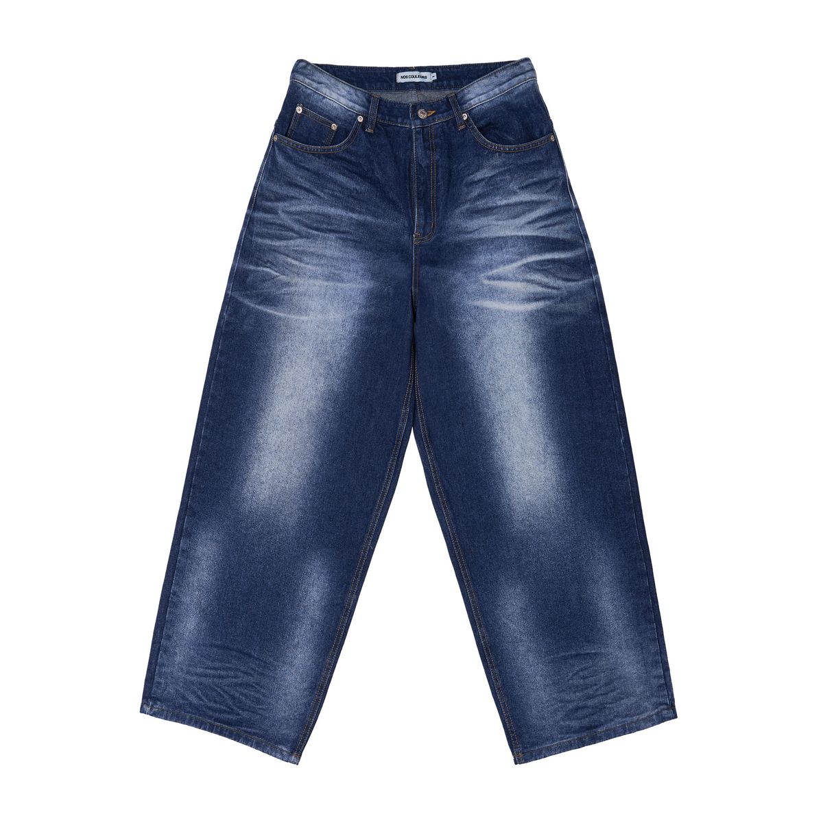 노쿨러스(NOSCOULEURS) OLD FADED WIDE DENIM INDIGO