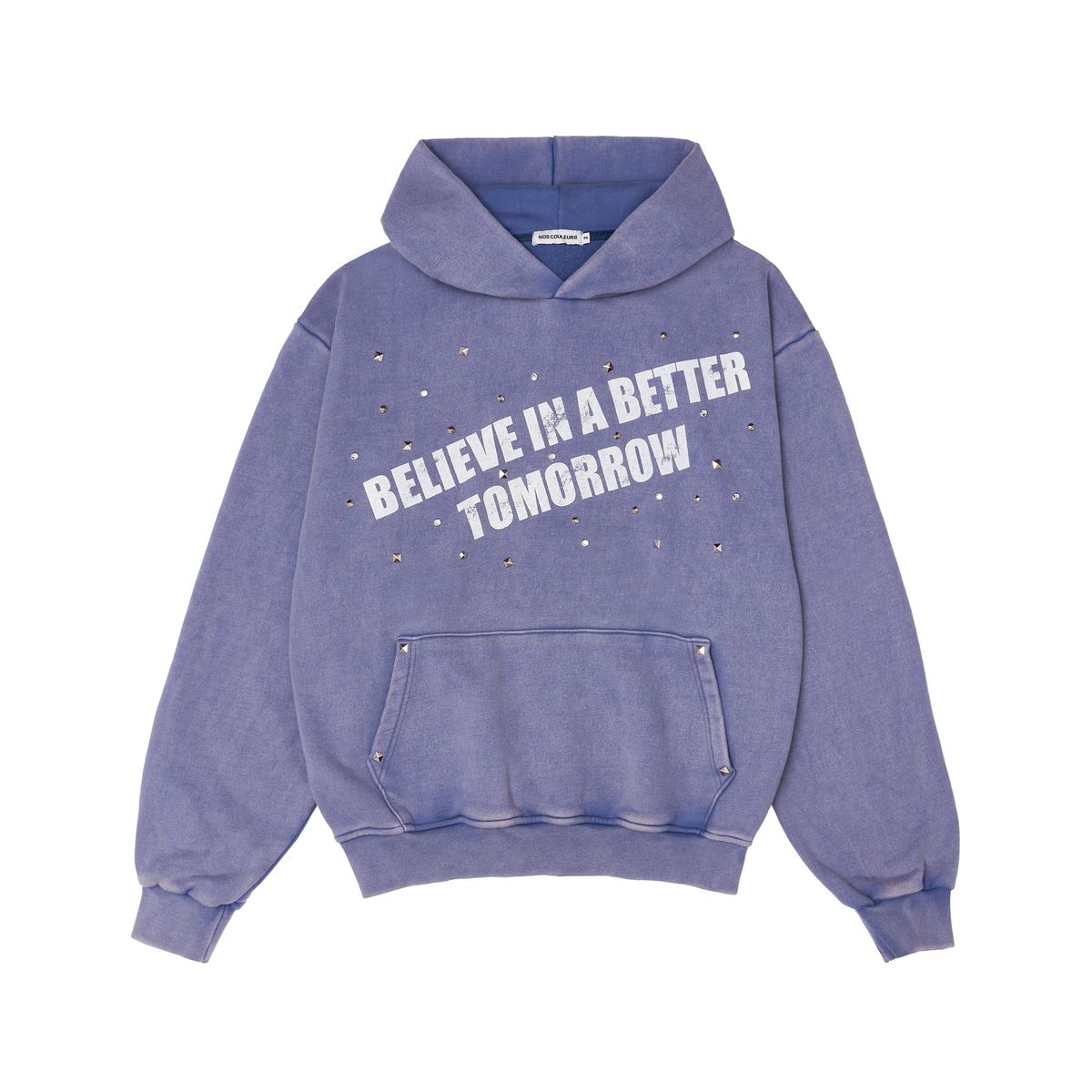 노쿨러스(NOSCOULEURS) BELIEVE STUD HOODIE PURPLE