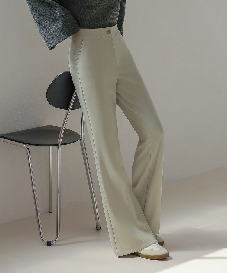 ESSENTIAL SOFT STRETCH BOOTS CUT SLACKS_NFSL4124 (BEIGE)