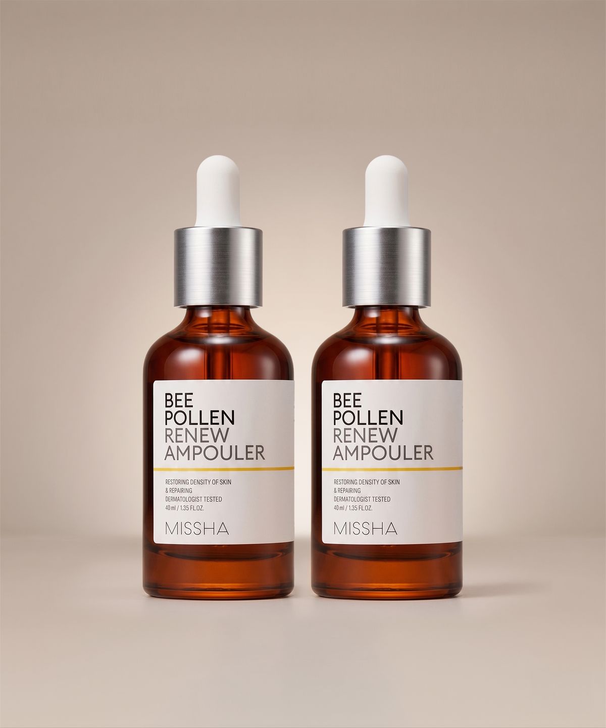 미샤(MISSHA) [2개] 비폴렌 리뉴 앰풀러 40ml (+마스크팩 증정)