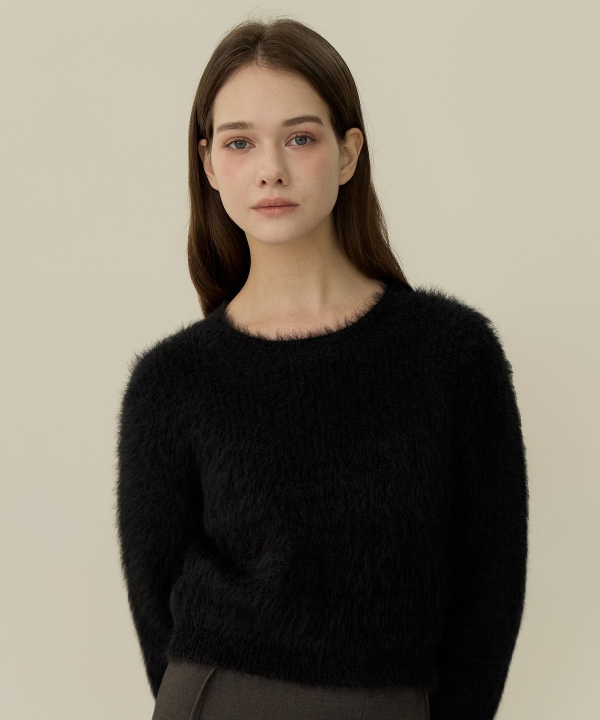 엘리오티(ELLIOTI) Fur Crewneck Sweater_2Color