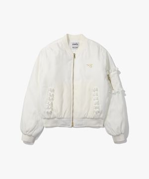 크로스코트 봄버자켓 우먼 OFF WHITE