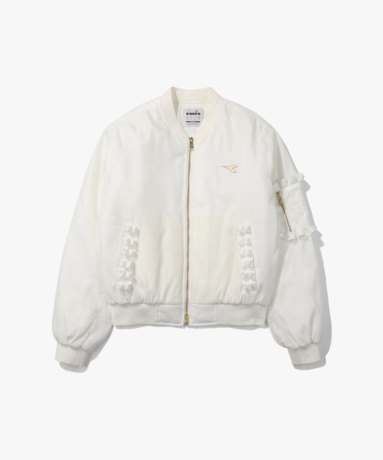 크로스코트 봄버자켓 우먼 OFF WHITE