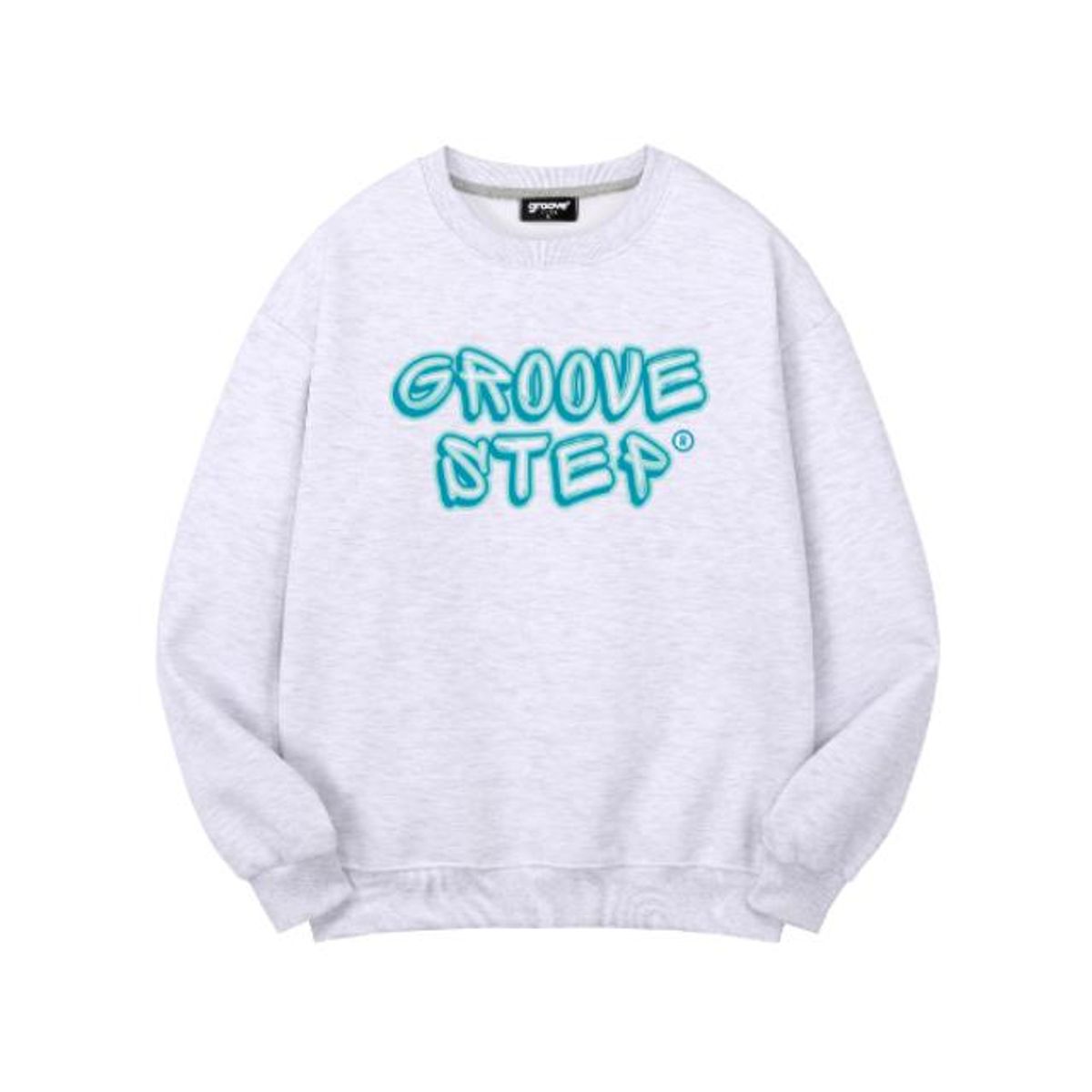 그루브스텝(GROOVESTEP) 아이스 레터링 오버핏 맨투맨 티셔츠 M0186