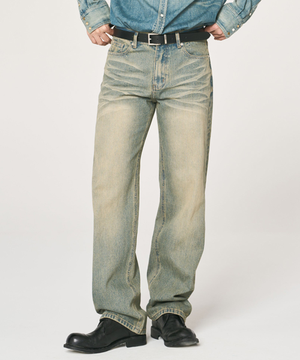 TX103 세미 와이드 데님 (중청)