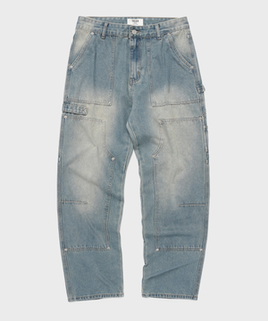 TX107 세미 와이드 카펜터 데님 (연중청)