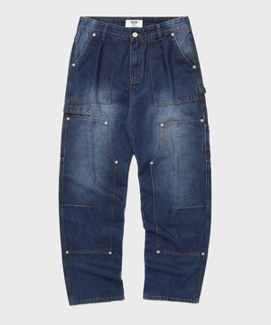TX108 세미 와이드 카펜터 데님 (중청)