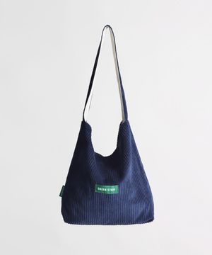 심풀 쇼퍼백 62 클레식 코듀로이 - navy