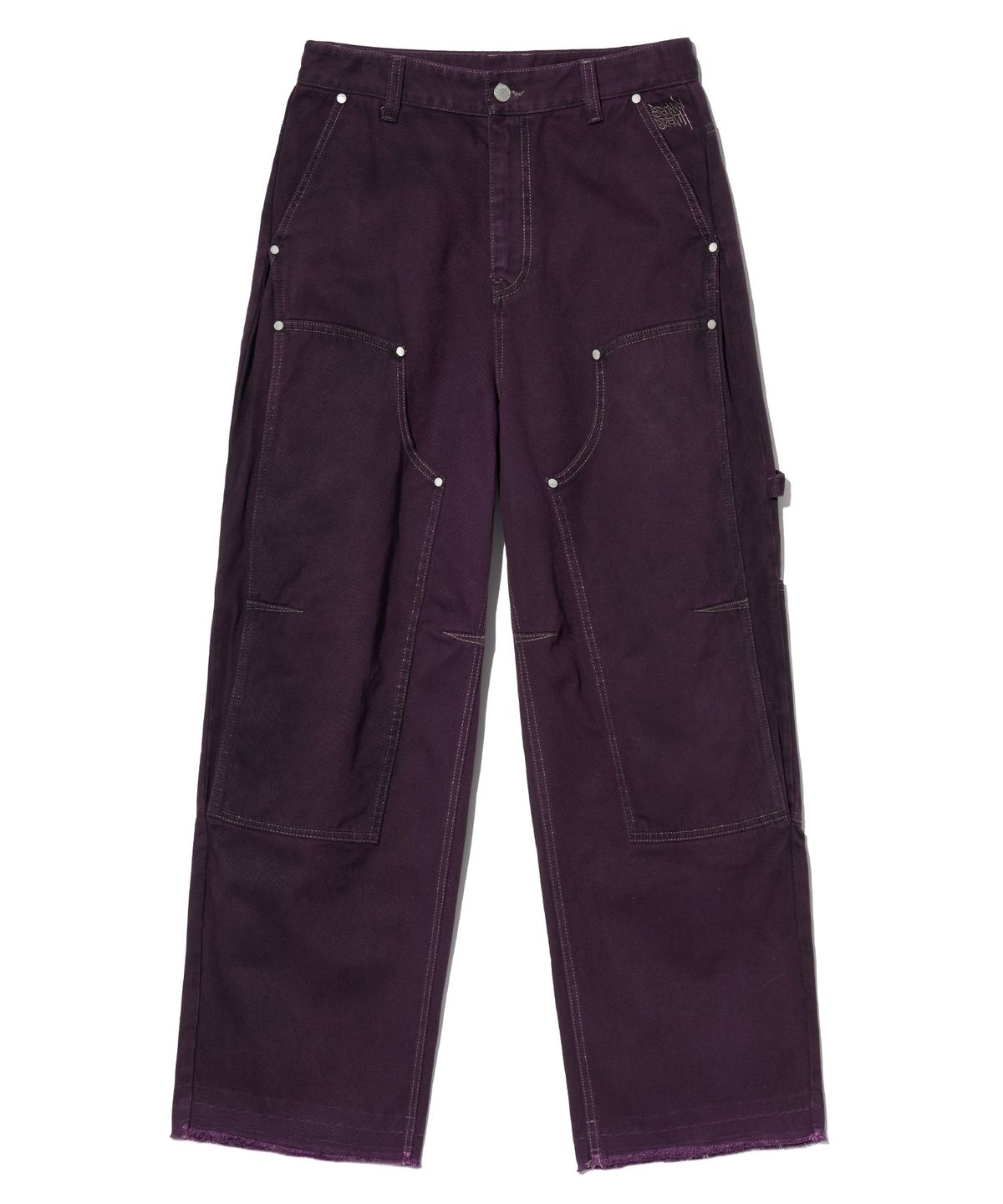 브라운브레스(BROWNBREATH) STAMP TAG DOUBLE KNEE PANTS - PURPLE