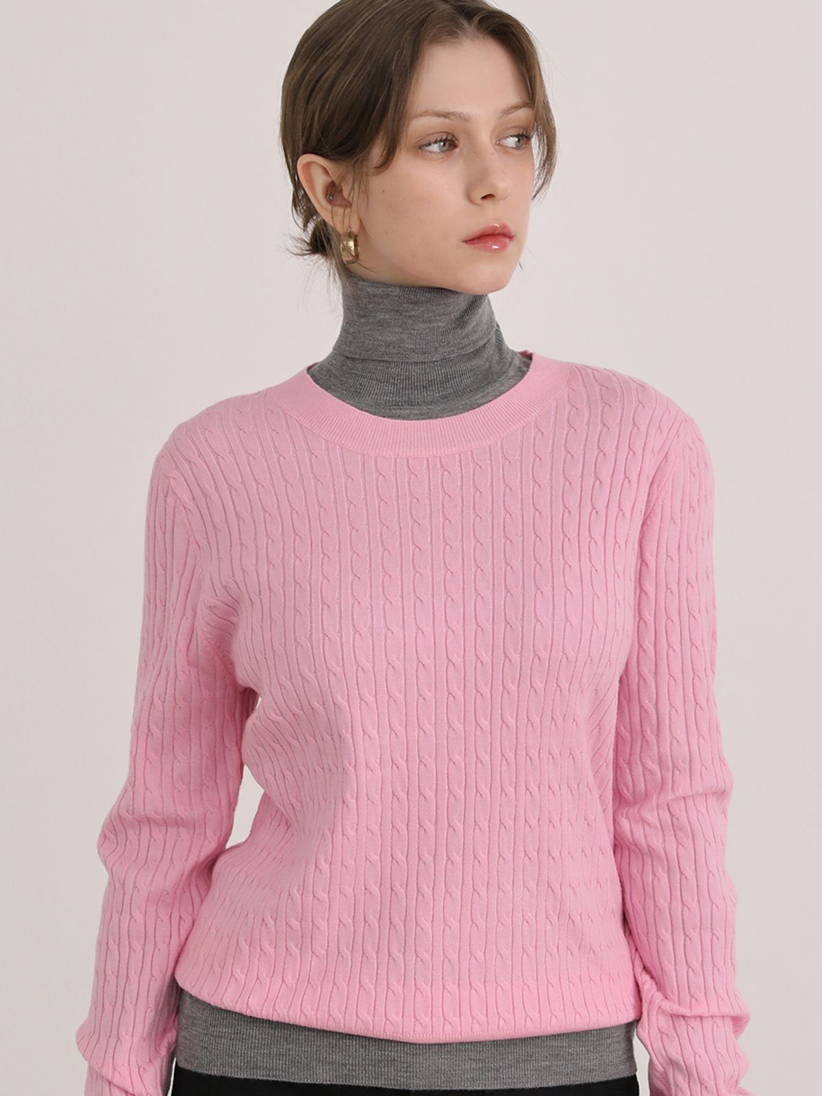 메르시앤에스(MERCIANNES) Basic Cable Round neck_MA9LKN1