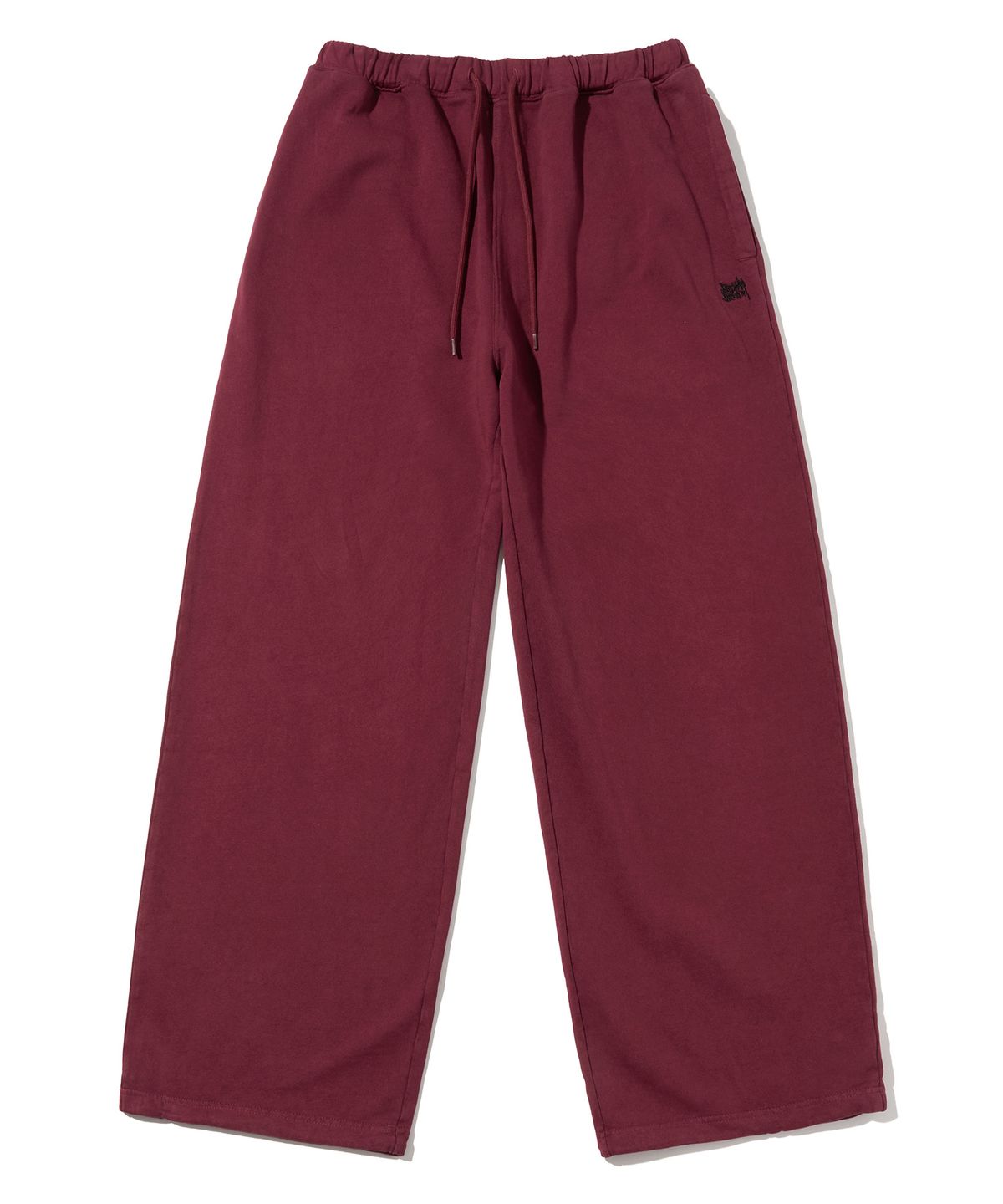 브라운브레스(BROWNBREATH) PIGMENT TAG PANTS - BURGUNDY