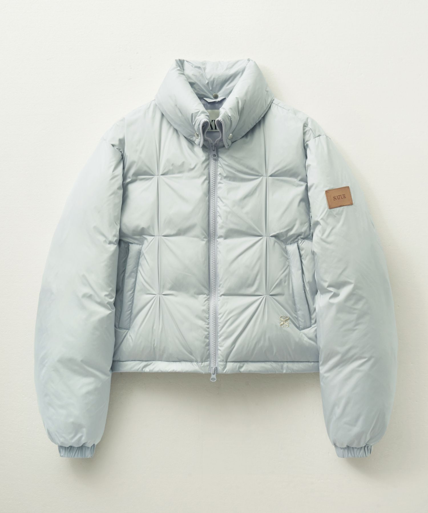 ☆送料・関税込☆SATUR★(W) 2-Way Collar Duck Down Padding★ MUSINSA | SATUR (W) 2-Way Collar Duck Down Padding Light Gray