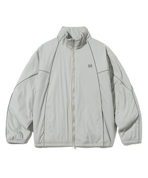 TAG NYLON TRACK JACKET - LIGHT GREY